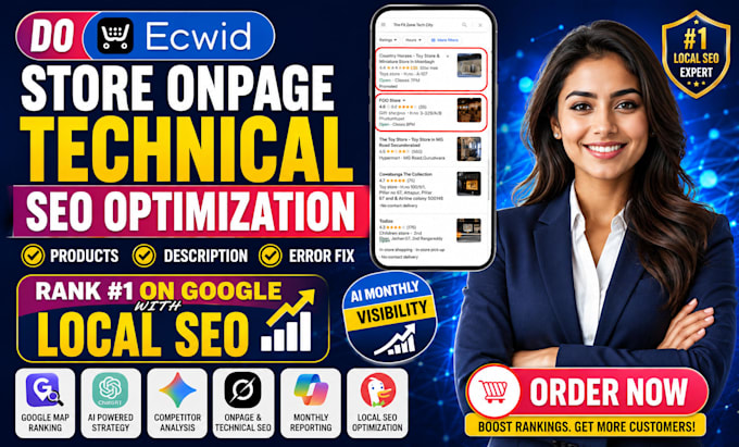 do ecwid store onpage technical seo optimization products description error fix
