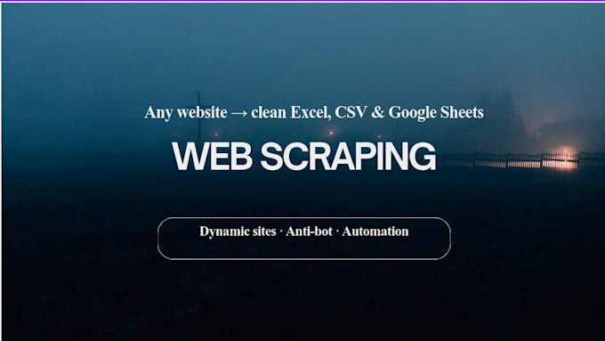 scrape website data into clean excel, CSV or google sheets