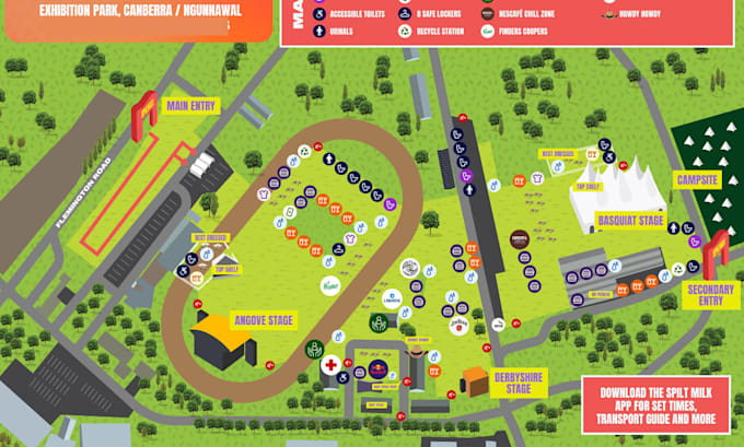 design custom event and festival maps with detailed vector illustration