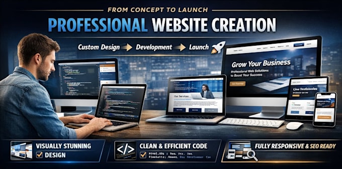 build a modern responsive website with clean code