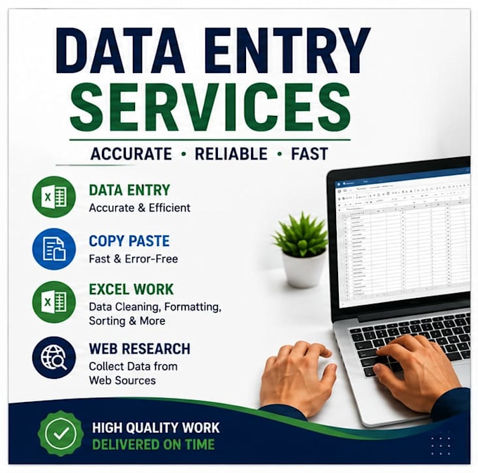 do accurate data entry ,web research, build website and copy paste task