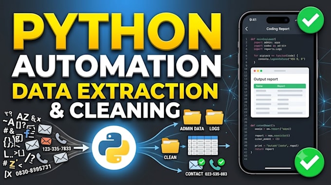 write a python script for data scraping and regex automation