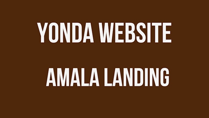 redesign yonda amala website landing page
