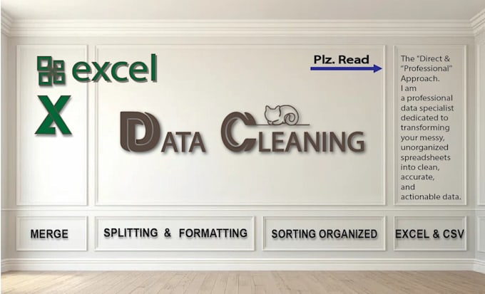 clean formate merge splite excel data