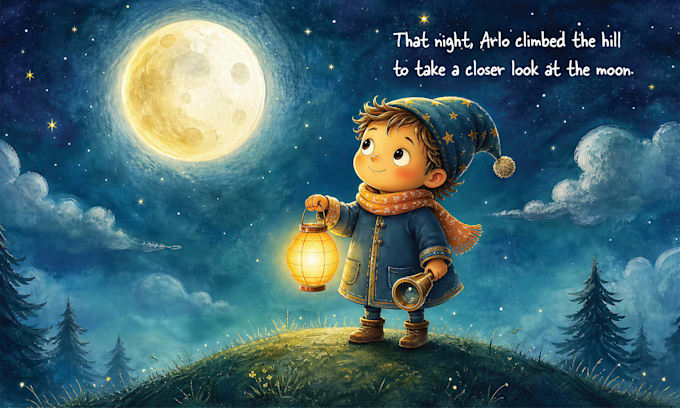 create custom kids storybook illustration and consistent character design