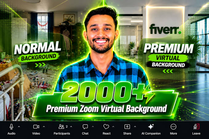 design zoom virtual background with your logo in 3d look