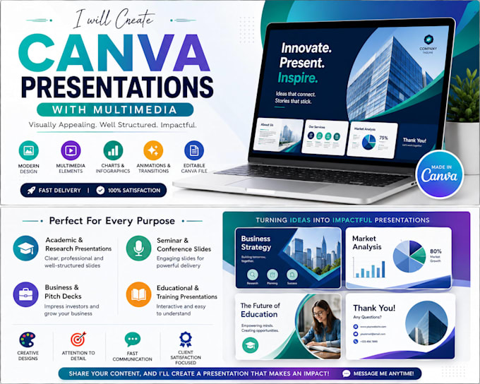 create canva presentations with multimedia