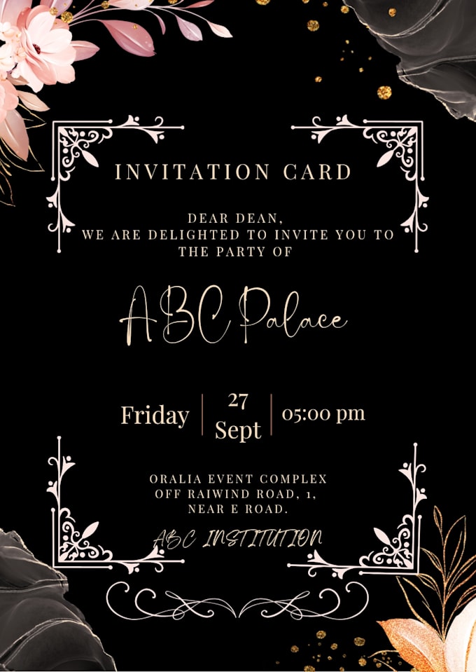 design an attractive invitation card