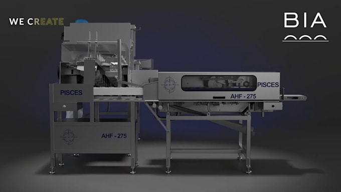 do 3d industrial machine animation 3d factory process mechanical equipment video