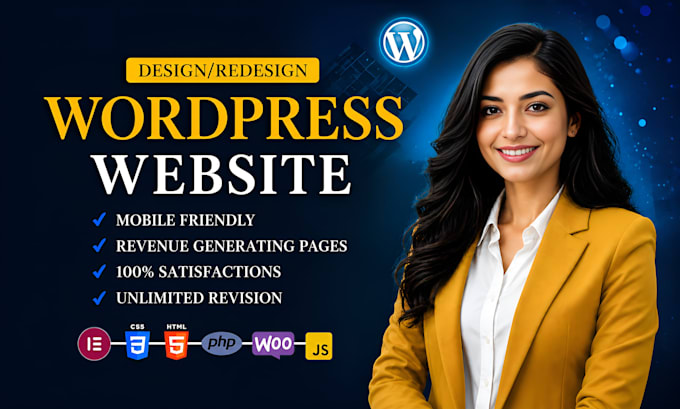create design, redesign wordpress website, website development or custom website