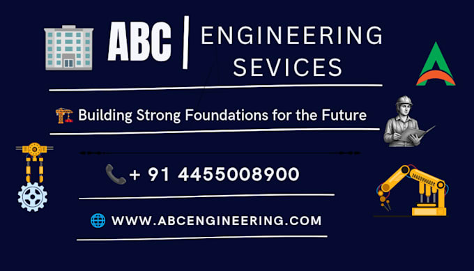 create professional engineering business card and company