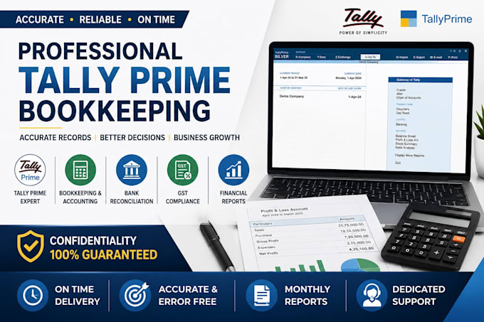do bookkeeping and accounting in tally prime