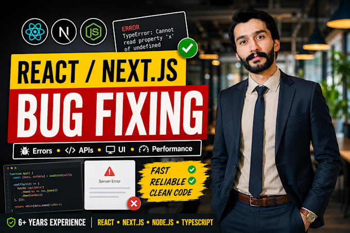 fix react, nextjs, and nodejs bugs and errors