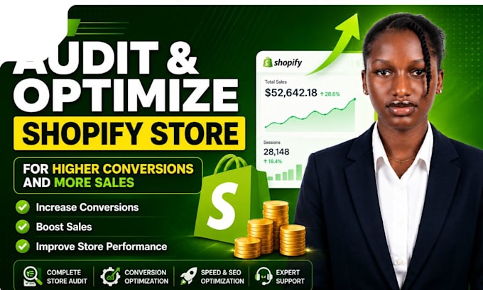 do a shopify cro expert, shopify audit and conversion optimization
