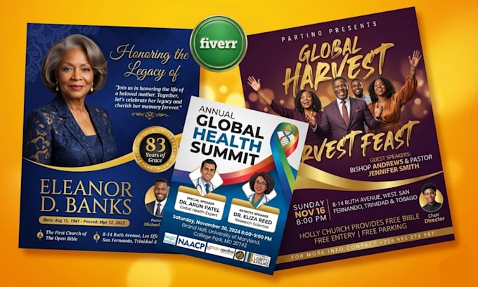 design funeral flyer, funeral program, obituary program, church, event flyer