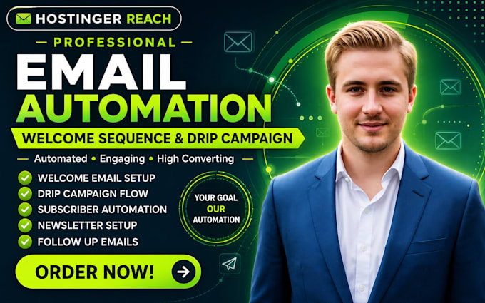 setup hostinger reach e mail automation  welcome sequence drip campaign