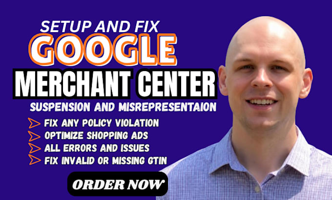 fix google merchant center suspension, misrepresentation and shopping ads issues
