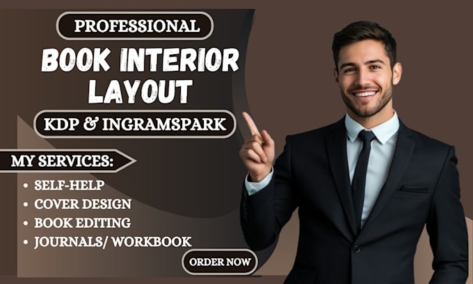 do interior book layout formatting editing cover redesign for KDP or ingramspark