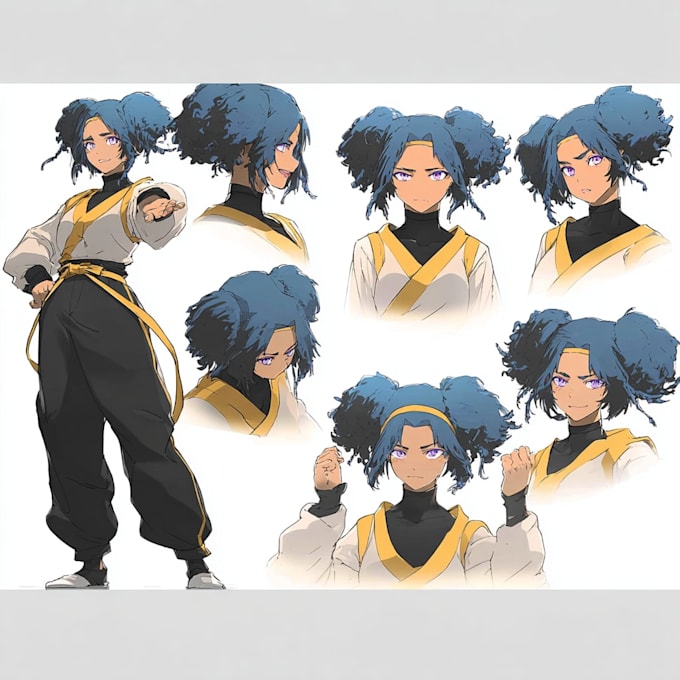 make a professional anime turnaround and character sheet