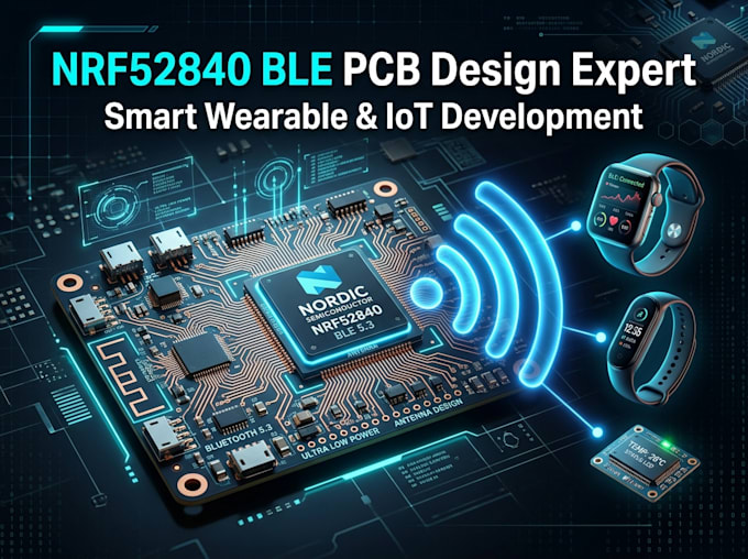 develop nrf52840 ble pcb for smart wearable devices