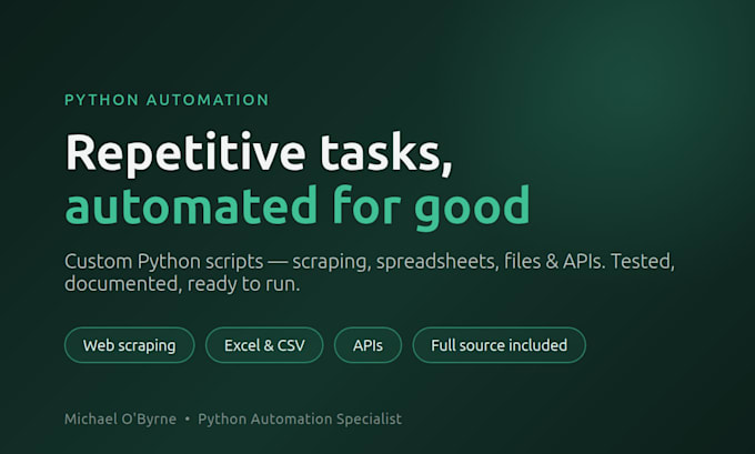 write a custom python automation script for your business