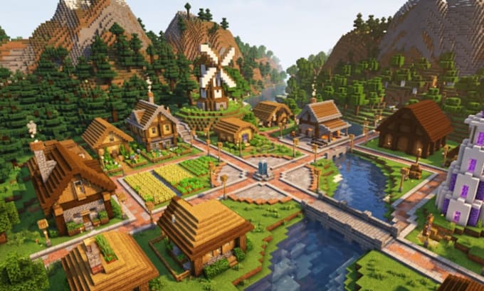 build custom minecraft survival spawn and smp server builds