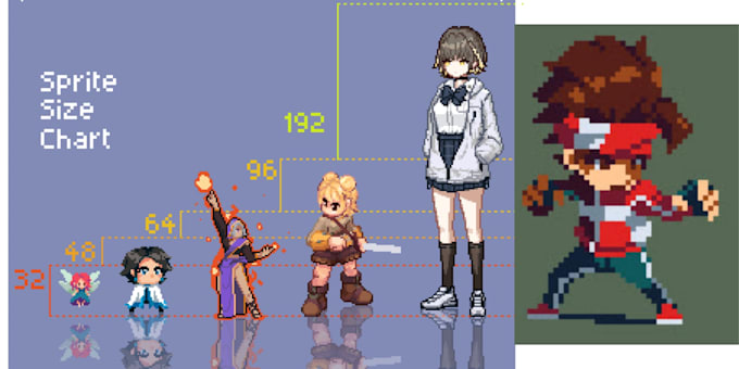 create a custom pixel art character sprite sheet for your game