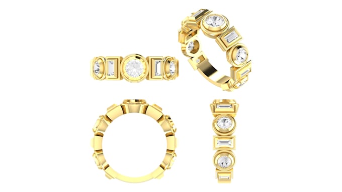 do jewelry cad design for 3d printing and rendering