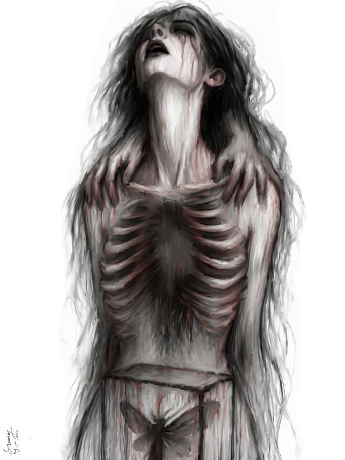 draw horror, surreal, or emotional character art