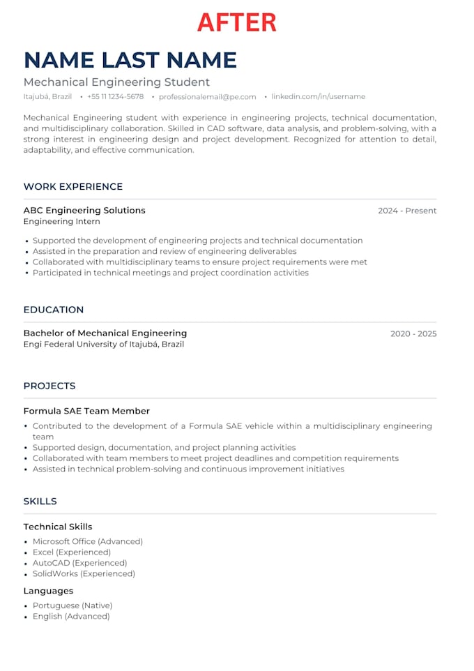 review, improve and redesign your resume CV