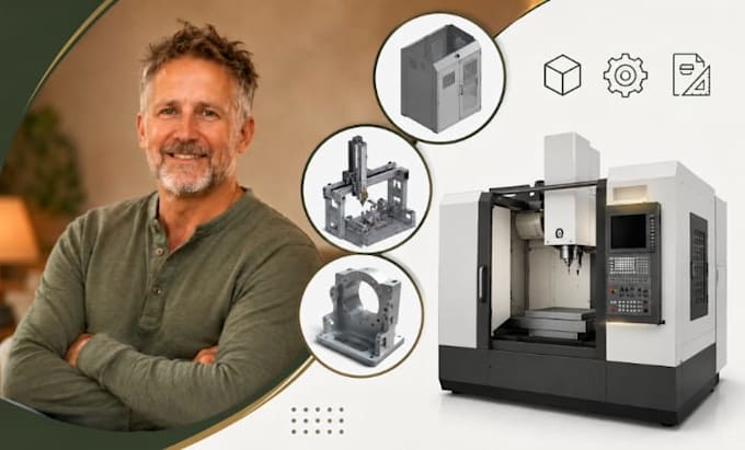 industrial cad, automation equipment enclosure, cnc machine cad modeling