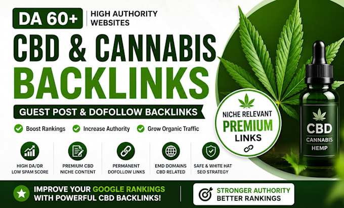 do white hat SEO cbd guest post, high dr and da cbd backlink