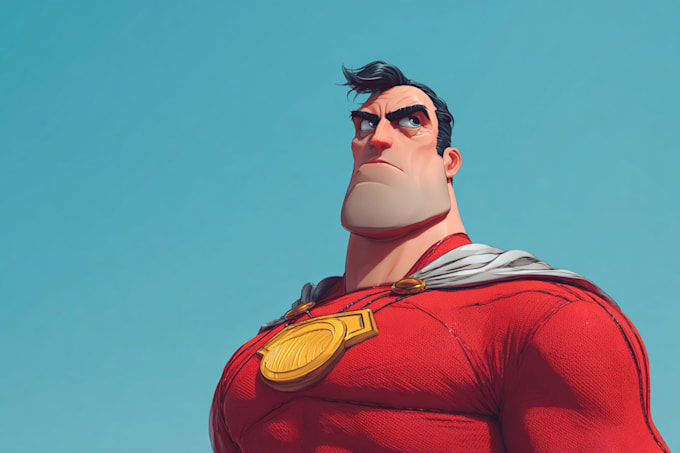 make super hero character design illustration