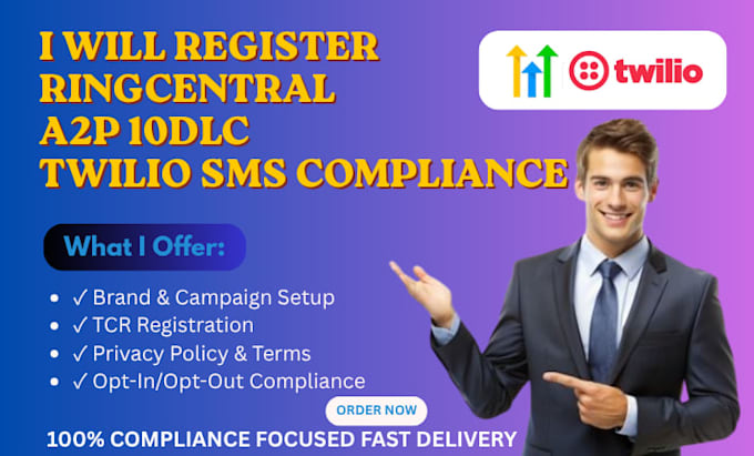 do ringcentral a2p 10dlc registration, tcr compliance gohighlevel a2p 10dlc