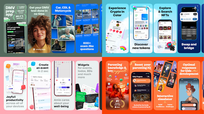 design app store screenshots for app store and google play