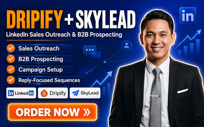 setup dripify linkedin sales outreach b2b prospecting skylead campaign
