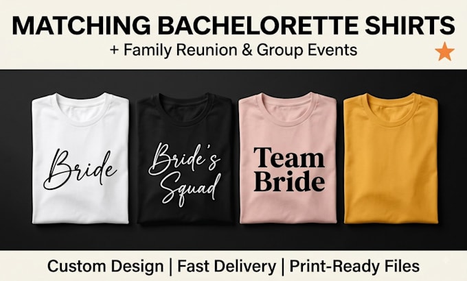 design custom bachelorette family reunion group event shirts
