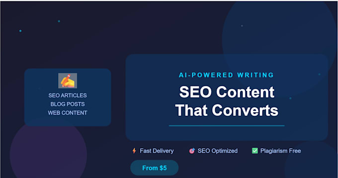 write SEO optimized articles blog posts and web content using ai automatio