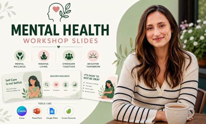 mental health workshop presentation, wellness seminar powerpoint, PPT slides