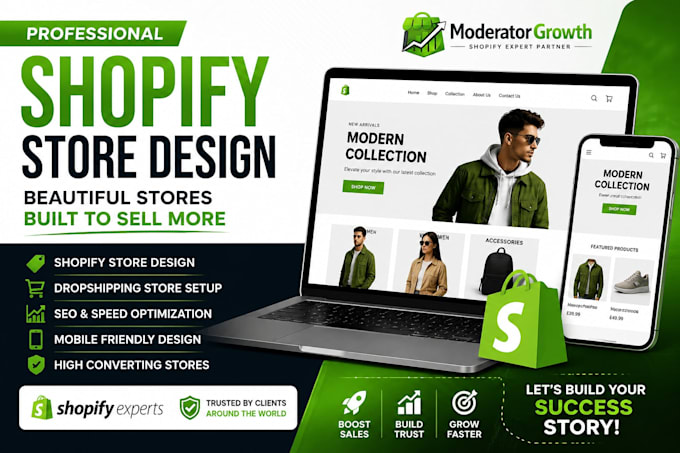 do shopify store redsign shopify website and shopify dropshipping store