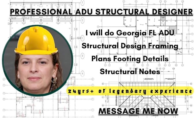 georgia fl adu structural design framing plans footing details structural notes