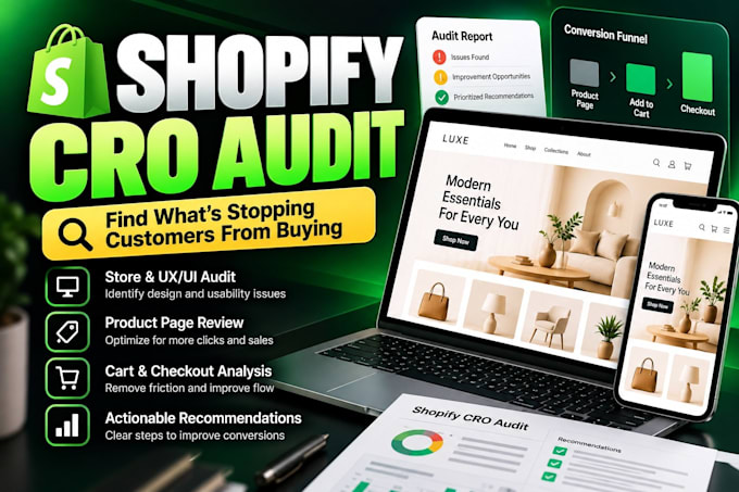 optimize your shopify store with cro UX UI audit ad sales optimization