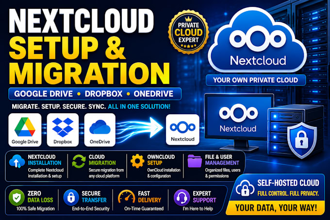 google drive dropbox onedrive migration with owncloud nextcloud setup