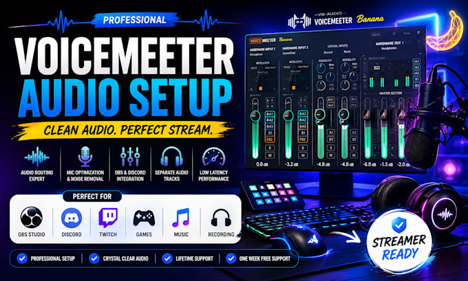 setup voicemeeter banana or potato for quality streaming audio