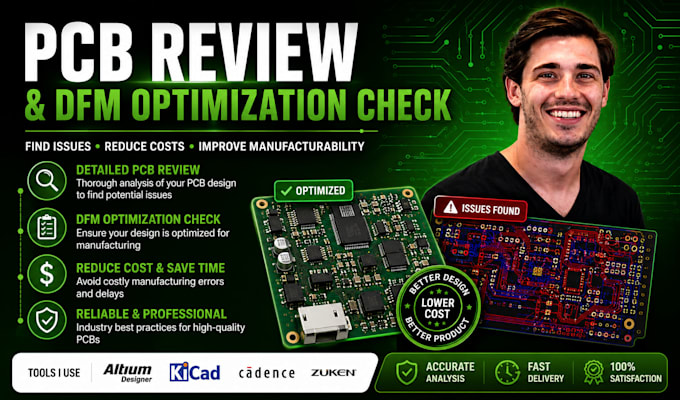 do professional pcb review and dfm optimization check