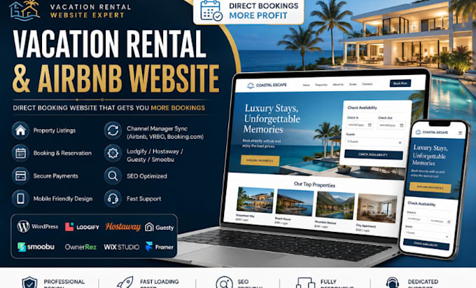 design a vacation rental website airbnb direct booking website