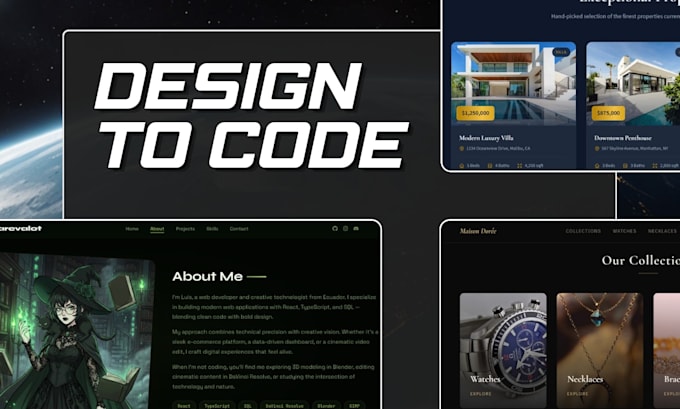 convert your figma, PSD, or xd design to responsive code