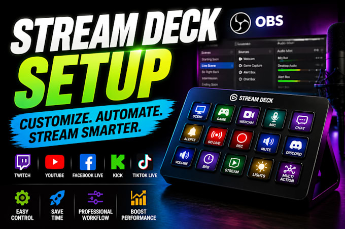setup elgato stream deck for obs streaming and automation