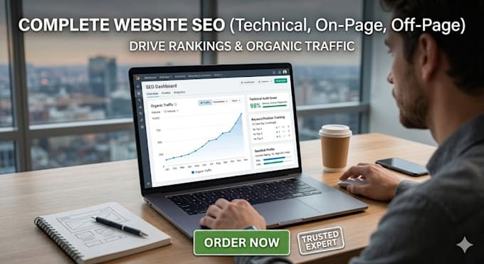 do on page, off page and technical SEO for your website