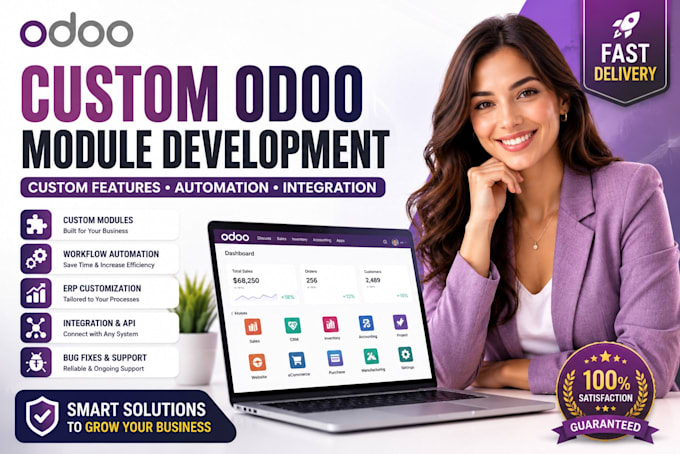 develop custom odoo modules, features, erp automation, and odoo implementation